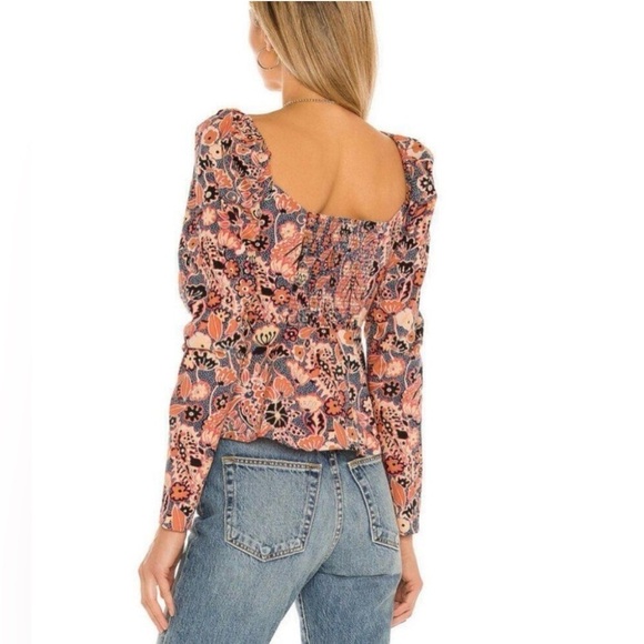 A.L.C Chandler Floral Sweetheart neckline & Puff Sleeve Floral Top 💕 size 2 - Picture 4 of 14